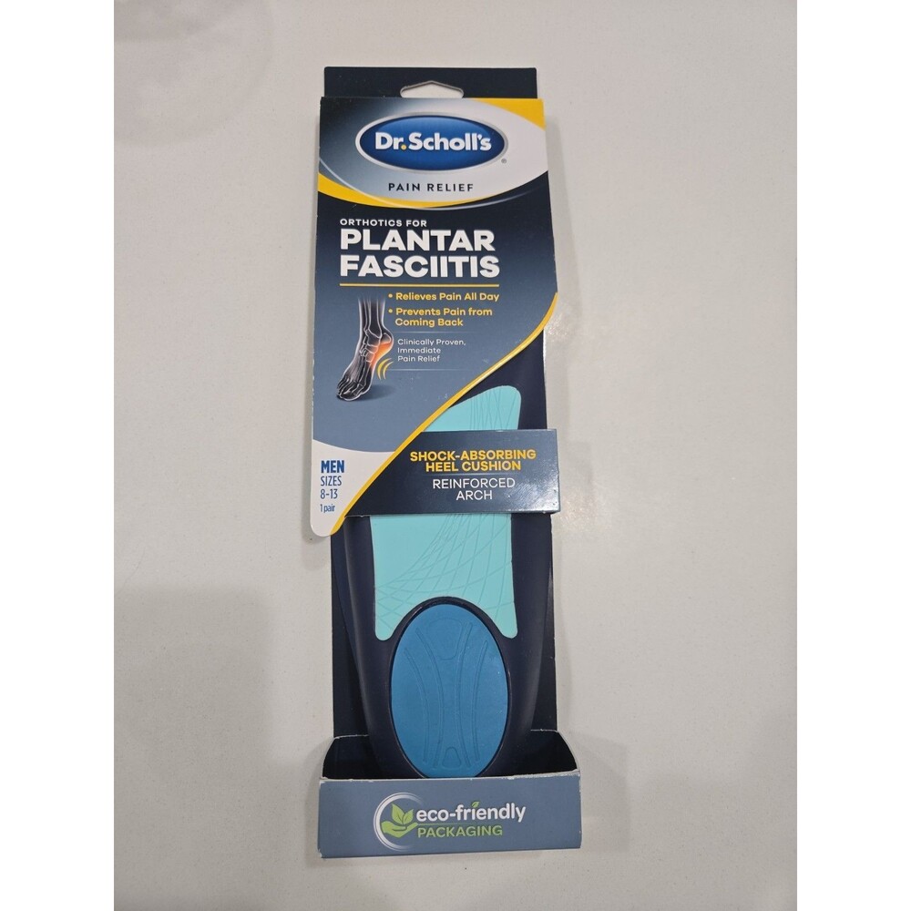 Dr Scholls Pain Relief Orthotics Plantar Fasciitis Mens 8-13, 1 pair Trim To Fit